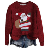 Women's Festive Long Sleeve Sweater Cozy Knit 1